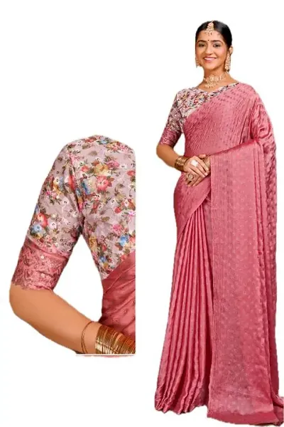 Elegant Chiffon Saree with Blouse piece For Women