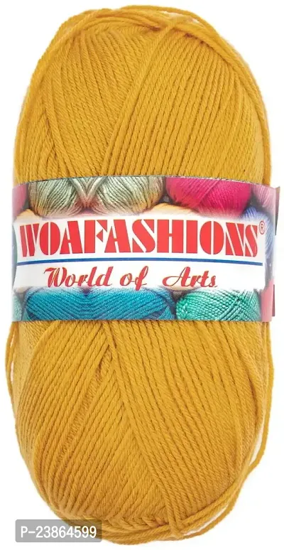 Premium Quality Woafashions Hand Knitting And Crochet Yarn (Marmalade Mustard)-thumb0