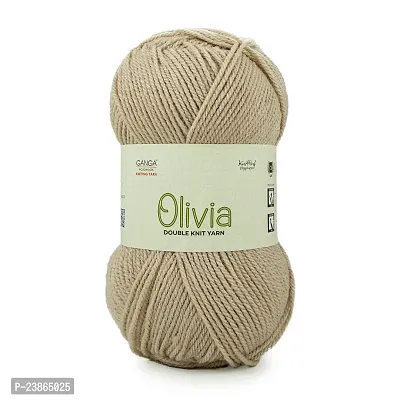 Premium Quality Olivia, Double Knit Yarn. Hand Knitting And Crochet Yarn. Oekotex Class 1 Certified. Pack Of 2 Balls - 100Gms Each-thumb0