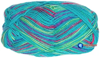 Premium Quality Woafashions Mayuri Hand Knitting Yarn (Multi Bobby Blue)-thumb1