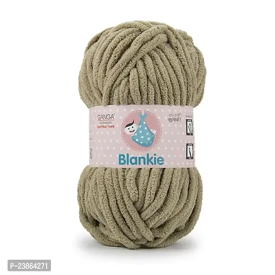 Premium Quality Blankie Is A Super Soft Chenille Yarn. Oekotex Class 1 Certified. Safe For Babies. Pack Of 2 Balls - 100Gm Each.-thumb0