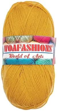 Premium Quality Woafashions Hand Knitting And Crochet Yarn (Marmalade Mustard)-thumb1