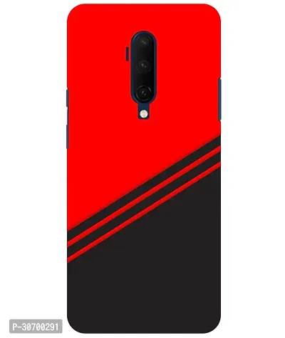 Pattern Creations abstract red-black design flat line Back Cover For OnePlus 7T Pro