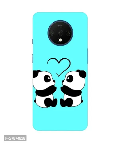 Pattern Creations Two Panda With heart Printed Back Cover For OnePlus 7T