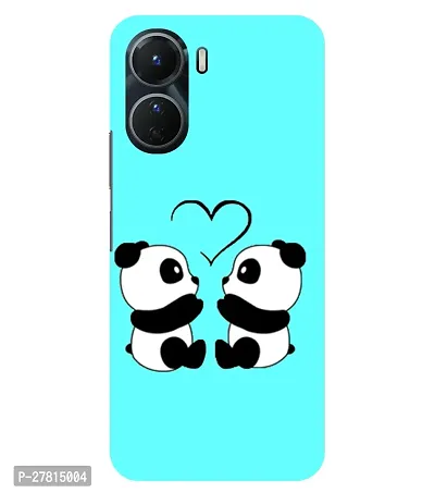 Pattern Creations Two Panda With heart Printed Back Cover For Vivo T2X 5G / Vivo Y56 5G
