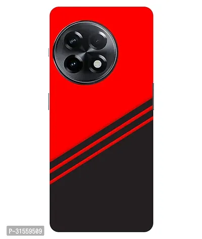 Pattern Creations abstract red-black design flat line Back Cover For OnePlus 11R-thumb0