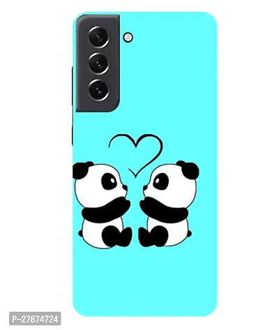 Pattern Creations Two Panda With heart Printed Back Cover For Samsung Galaxy S21 FE 5G