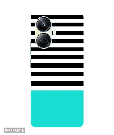 Classy Horizontal Multicolor Stripes Back Cover For Realme 10 Pro Plus 5G