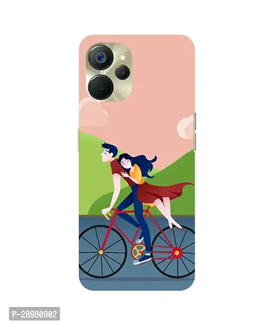 Pattern Creations Cycling Couple Back Cover For Realme 9i 5G