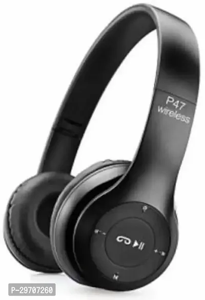 Wireless Headphones with Microphone, Stereo FM Memory Card Wired, Bluetooth Headsetnbsp;nbsp;(Black, On the Ear)