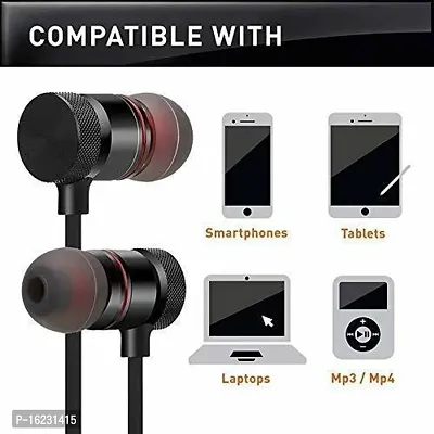 Azkiya Magnet Premium Sound Quality Bluetooth Earphones With Bass Boost-thumb4