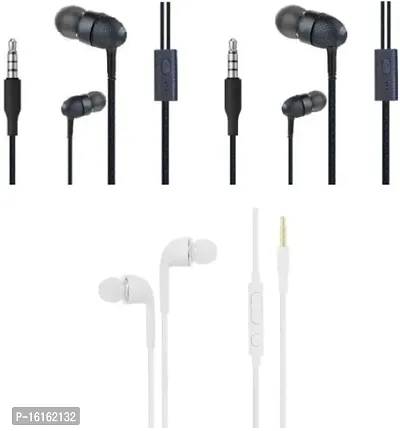 Pack of 3-Comfortable and Durable Wired Earbuds with In-line Microphone