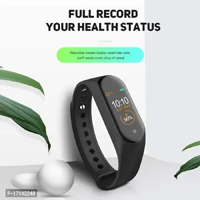 Effortless Style and Function: M4 Intelligence BT Wristband Smartwatch with Smart Notifications and Music Control-thumb0