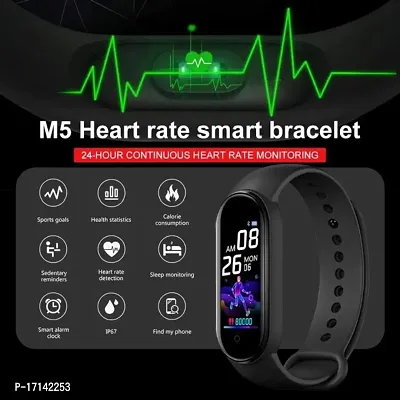 Smart Fitness Companion: M5 Intelligence BT Wristband Smartwatch with Activity Tracking and Heart Rate Monitor-thumb0