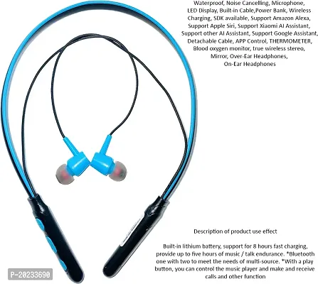 B11 Neckband Bluetooth Headset (Blue, In the Ear)-thumb3