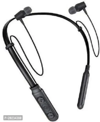 Azkiya B11 Neck Band Bluetooth Headset (Black, In the Ear)-thumb2