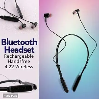 Azkiya B11 Neck Band Bluetooth Headset (Black, In the Ear)-thumb3