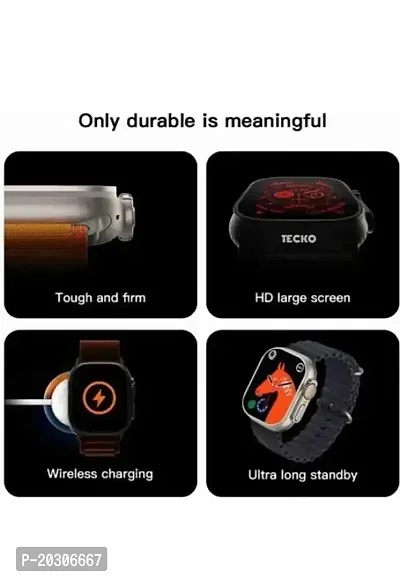 S8 Watch Ultra 49mm Latest Bluetooth Calling Series 8 AMOLED High Resolution with All Sports Features  Health Tracker, 5 Days Long Wireless Charging Battery, Bluetooth Unisex Smart Watch (T-900 Ultra-thumb3