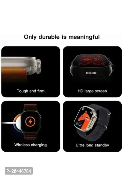 Big Screen HD Smart Watch Support Heart Rate Smartwatch Smartwatch(Orange Strap)-thumb3