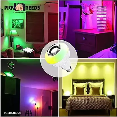 NSCC Wireless Bluetooth LED Music Bulb Colourful Lamp Built-in Audio Speaker Music Player With Remote Control-thumb3