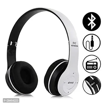 nbsp;P47 Wireless Bluetooth Portable Sports Headphone With Microphone Bluetooth Headsetnbsp;nbsp;(Black, On The Ear)-thumb0