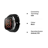 S8 Ultra SmartWatch 2.5 inch (49mm) Screwed Latest 8 Series Wireless Charging, Bluetooth Calling, (BLACK)-thumb1