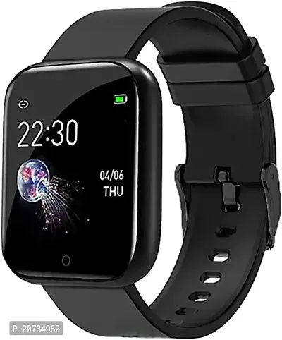 M i ID116 Bluetooth Smart Watch for Boys Android  iOS Devices Touchscreen Fitness Tracker for Men Women, Kids Activity with Step Counting Waterproof - Black-thumb0
