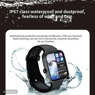 T-500 Smart Watch LED with Daily Activity Tracker for Touchscreen Receive or Cancel Calling , Heart Rate Sensor Sleep Monitor and for All Boys and Girls Wristband (Black)