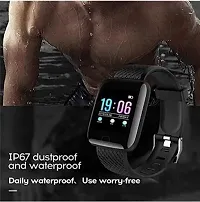 ID-116 Smartwatch for Mens Womens Boys Girls, Bluetooth Smart Fitness Band Watch with Heart Rate Activity Tracker Step  Sports Activity Tracker Smart Watch for Men  Women-thumb2