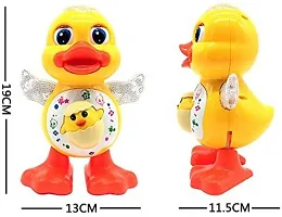 Dancing Duck Toy with Real Dancing Action  Music Flashing Lights, Multi Colornbsp;nbsp;(Multicolor)-thumb1