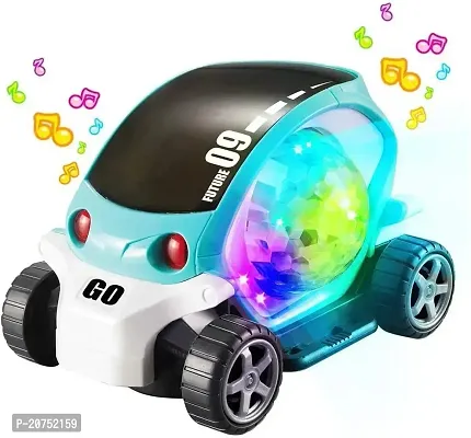 Future Musical  Flashing Light Stunt Car Toy for Kids-thumb0