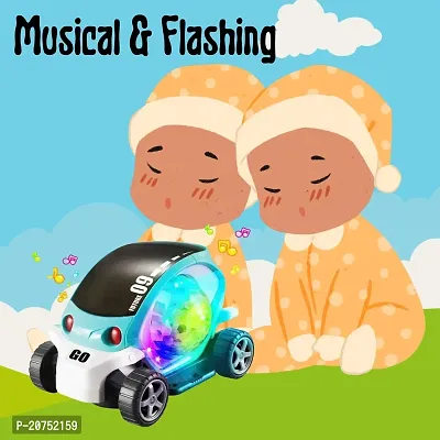 Future Musical  Flashing Light Stunt Car Toy for Kids-thumb3