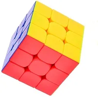 High Speed Stickerless 3x3 Magic Cube Puzzle Game Toy-thumb1