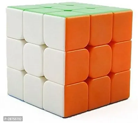 High Speed Stickerless 3x3 Magic Cube Puzzle Game Toy (1 Piece)