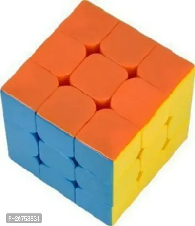 3X3X3 High Speed Smooth Magical Sticker less Cube | Puzzle | Toys | JKTCC0015-thumb0
