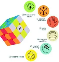Speed cube 3x3 cube high speed stickerless magic cube 3x3x3 brainstorming puzzle cube game toy-thumb2
