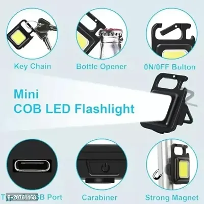 New LED Keychain Flashlight 074 Rechargeable 4 Light Modes, Bottle Opener-thumb3