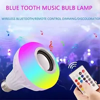 LED Bulb with Bluetooth Speaker Music Light Bulb + RGB Light Ball Bulb Colorful Lamp with Remote Control for Home, Bedroom, Living Room, Party (Compatible for All Device)-thumb1