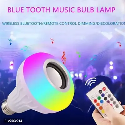 LED Bulb with Bluetooth Speaker Music Light Bulb + RGB Light Ball Bulb Colorful Lamp with Remote Control for Home, Bedroom, Living Room, Party (Compatible for All Device)-thumb2
