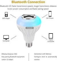 LED Bulb with Bluetooth Speaker Music Light Bulb + RGB Light Ball Bulb Colorful Lamp with Remote Control for Home, Bedroom, Living Room, Party (Compatible for All Device)-thumb2