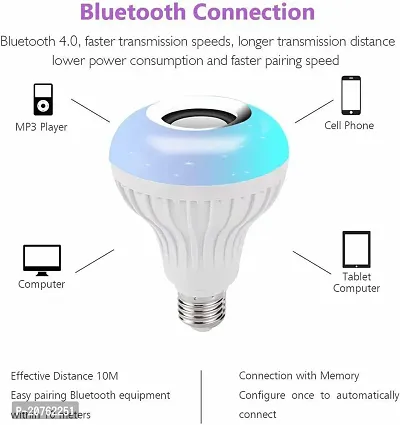 Color Changing RBG Led Music Bulb Bluetooth Music Bulb Led For Party Home Decoration And Night Light WIth 7W RBG LED and 5 W bluetooth Sterio Speaker For Home Party Decoration, Birthday Celibration Ni-thumb3