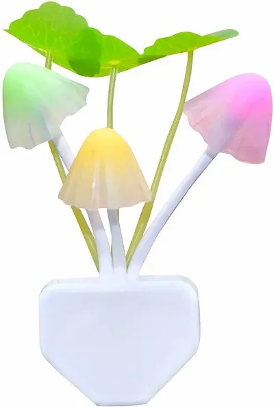 Fancy Color Changing LED Mushroom Night Light for Kids Magic Night Lamp for Bedroom with Automatic On/Off Smart Light Sensor