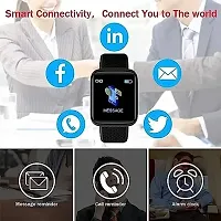 Smart Watch for Mens - ID116 Plus Bluetooth Smart Watch Fitness Band for Boys, Girls, Men, Women  Kids | Sports Watch for All Smart Phones I Heart Rate and BP Monitor - Black,,,-thumb1