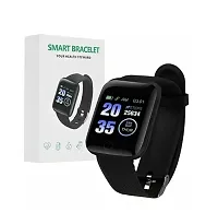 Smart Watch for Mens - ID116 Plus Bluetooth Smart Watch Fitness Band for Boys, Girls, Men, Women  Kids | Sports Watch for All Smart Phones I Heart Rate and BP Monitor - Black,,,-thumb2