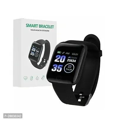 Smart Watch for Mens - ID116 Plus Bluetooth Smart Watch Fitness Band for Boys, Girls, Men, Women  Kids | Sports Watch for All Smart Phones I Heart Rate and BP Monitor - Black,,,-thumb3