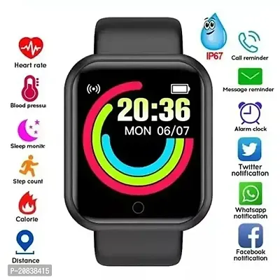 ID-116 Fitness Smart Band Activity Tracker Smartwatch with Sleep Monitor, Step Tracking, Heart Rate Sensor for Men, Women, Kids (Black)..