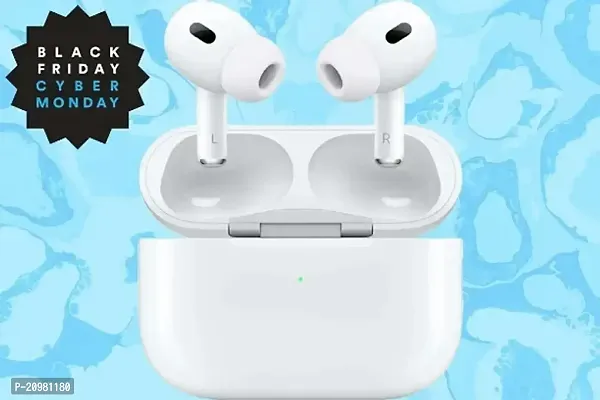 Airpods Pro With Wireless Charging Case Active noise cancellation enabled Bluetooth Headset (White, True Wireless)-thumb0