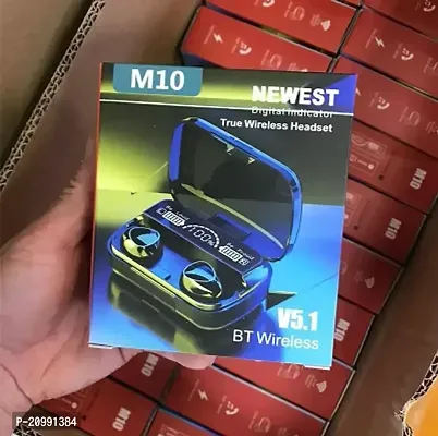 M10 TWS Wireless Bluetooth V5.1 Earphone Stereo Sport LED Display Smart Headphones  (Wireless)-thumb0