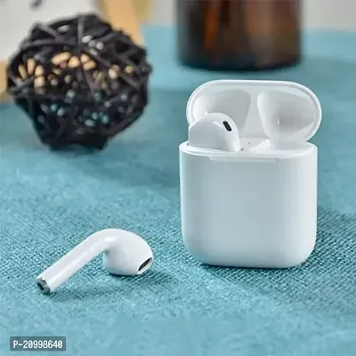 TWS i12 Bluetooth Truly Wireless In Ear Earbuds with Mic (White)-thumb0