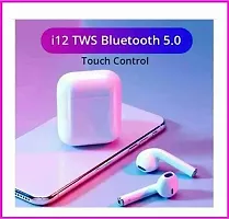 TWS i12 Bluetooth Truly Wireless In Ear Earbuds with Mic (White)-thumb2